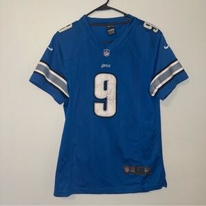 NFL Detroit Lions #9 Matthew Stafford On Field Nike Jersey Youth 2XL/ Women’s M